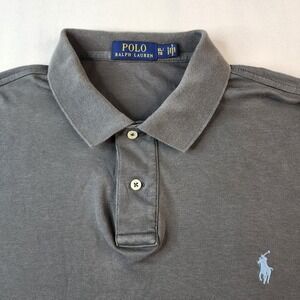 Polo Ralph Lauren Men‎ Polo Shirt XL Classic Fit Gray Cotton Embroidered Pony